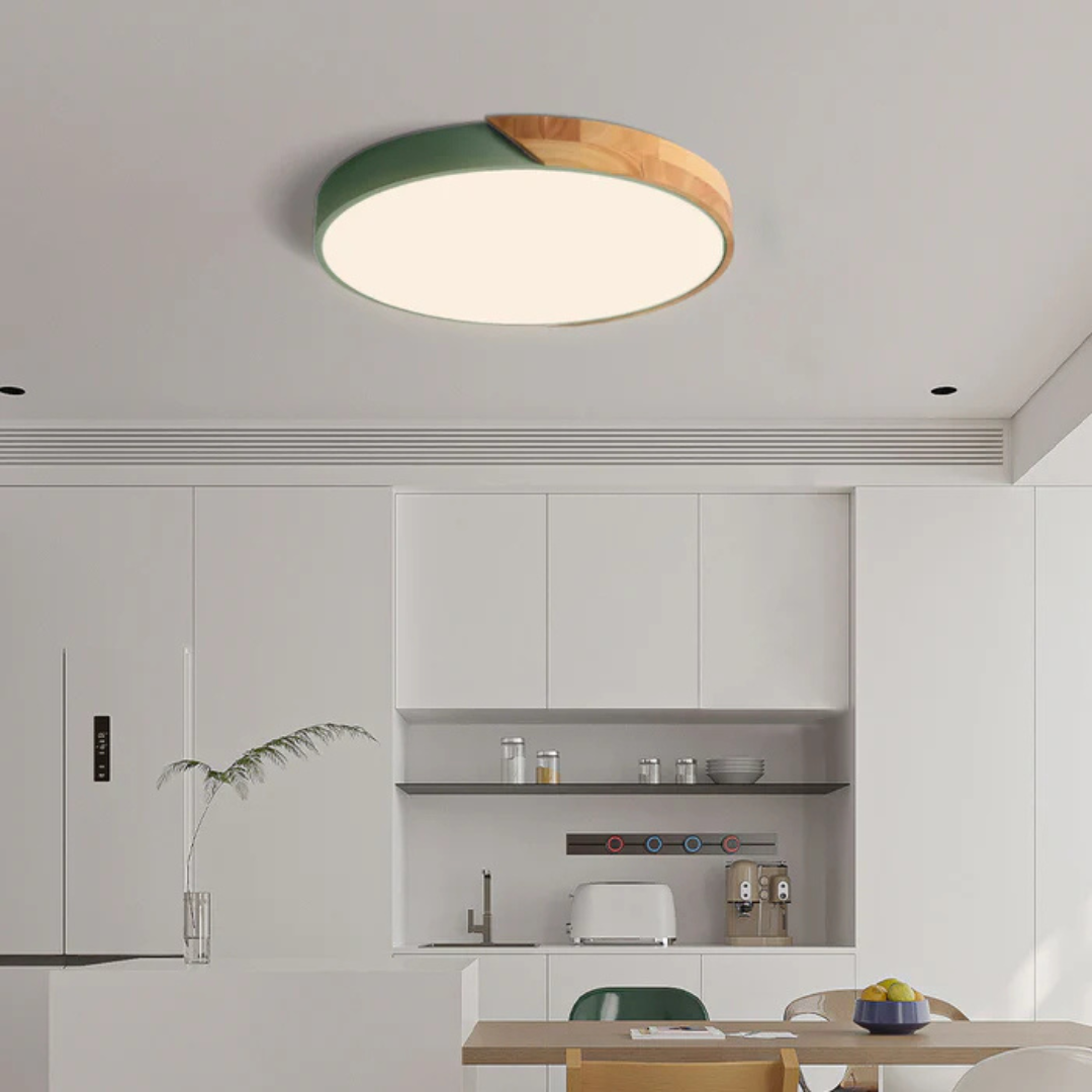 Plafonnier Nordik – Éclairage LED Scandinave en Bois