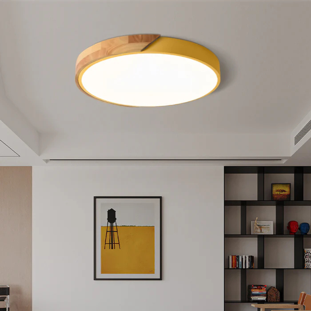 Plafonnier Nordik – Éclairage LED Scandinave en Bois