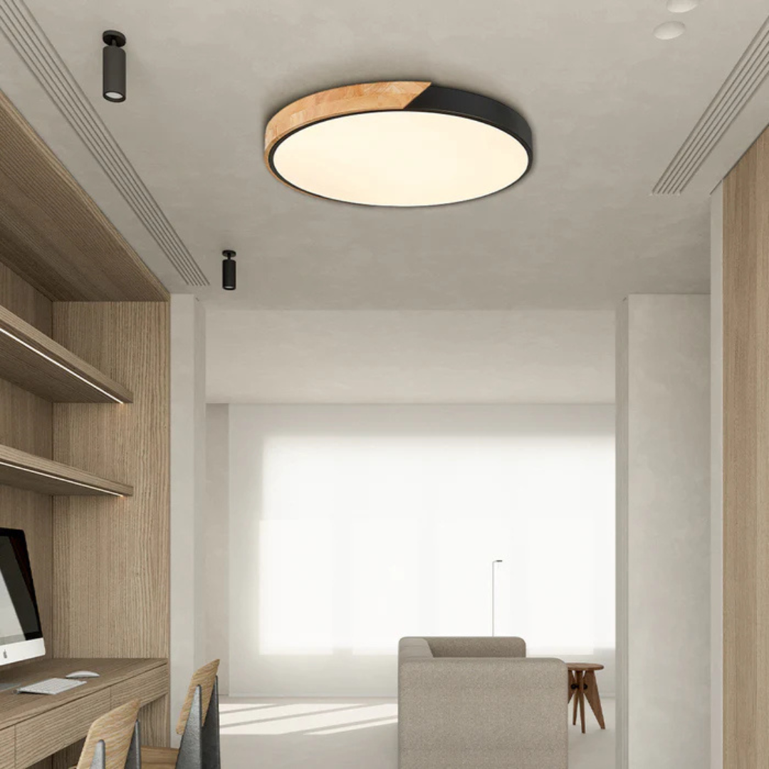 Plafonnier Nordik – Éclairage LED Scandinave en Bois